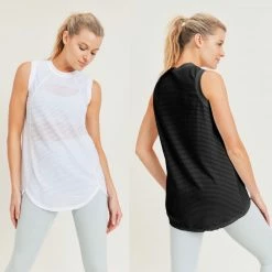 MONO B. BROOKE TRELLIS MESH TANK CLOTHING