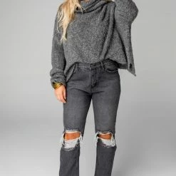 BUDDY LOVE DAISY CHARCOAL SWEATER CLOTHING