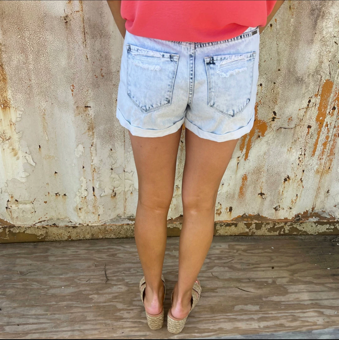 KAN CAN BRITT ACID WASHED DENIM SHORTS 10 KAN CAN BRITT ACID WASHED DENIM SHORTS
