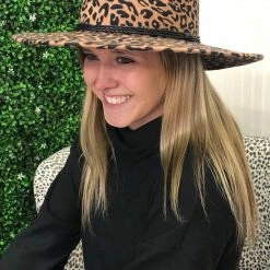 Olive & Pique HATS LEOPARD FELT HAT