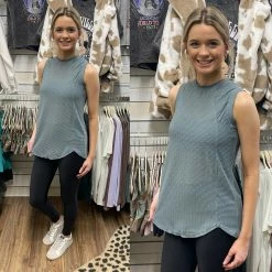 MONO B. BROOKE TRELLIS SEA MESH TANK