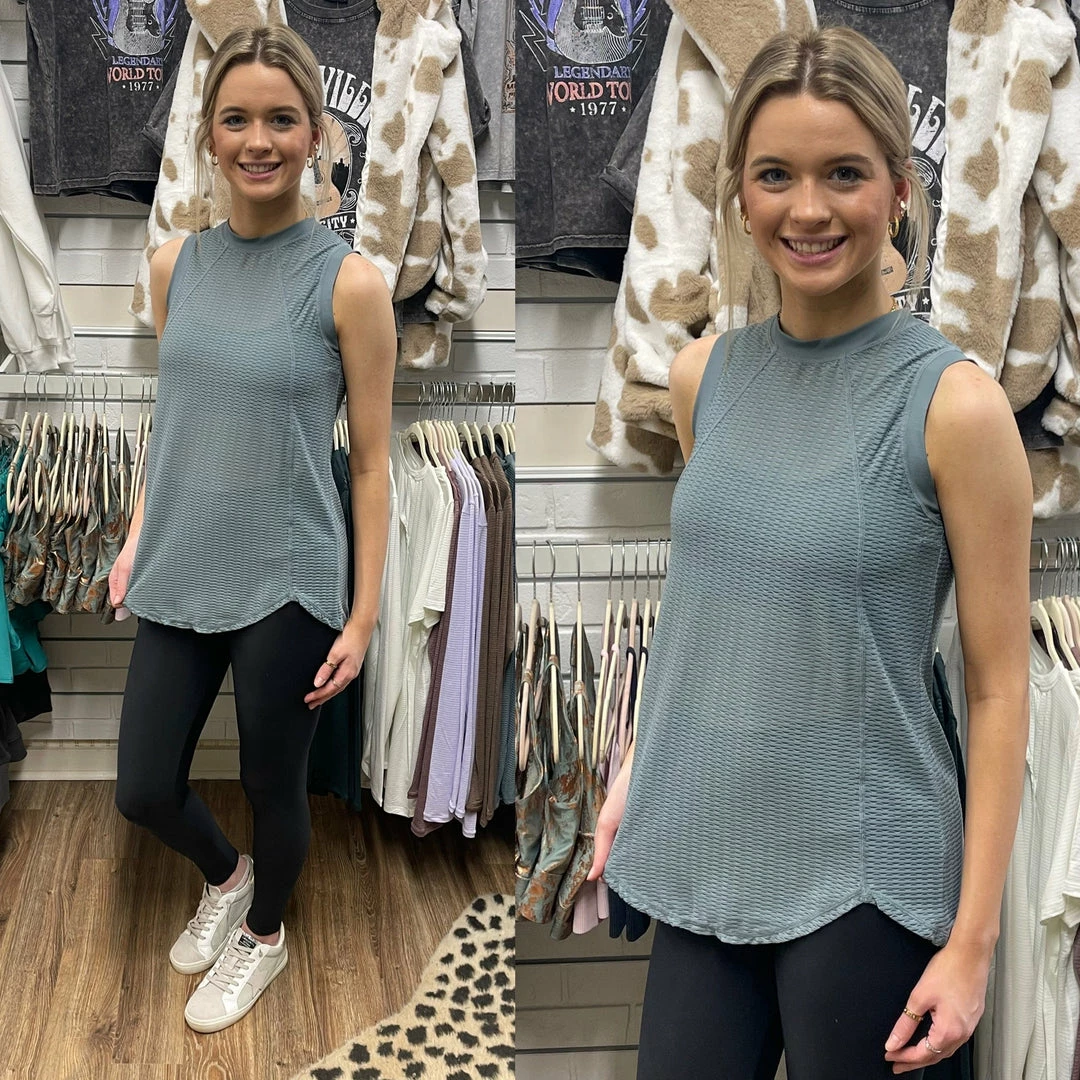 MONO B. BROOKE TRELLIS SEA MESH TANK 1 MONO B. BROOKE TRELLIS SEA MESH TANK