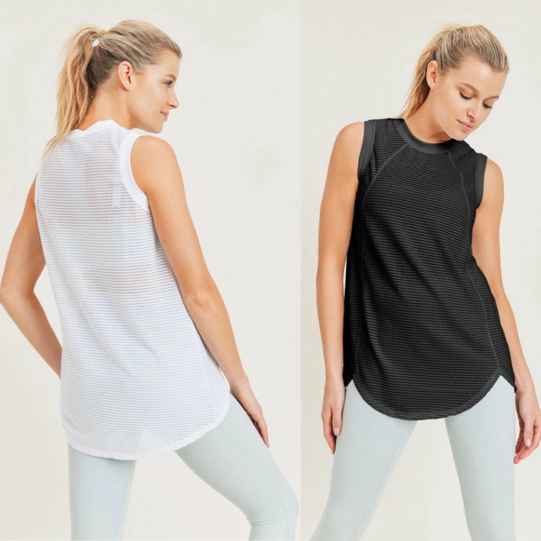 MONO B. BROOKE TRELLIS MESH TANK CLOTHING 9 MONO B. BROOKE TRELLIS MESH TANK CLOTHING