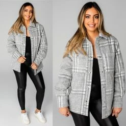 BUDDY LOVE CHANTALLE OVERSIZED SHACKET-GREY