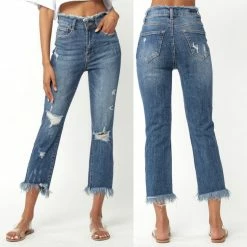 RISEN THE MILA MEDIUM FLARE DENIM CLOTHING