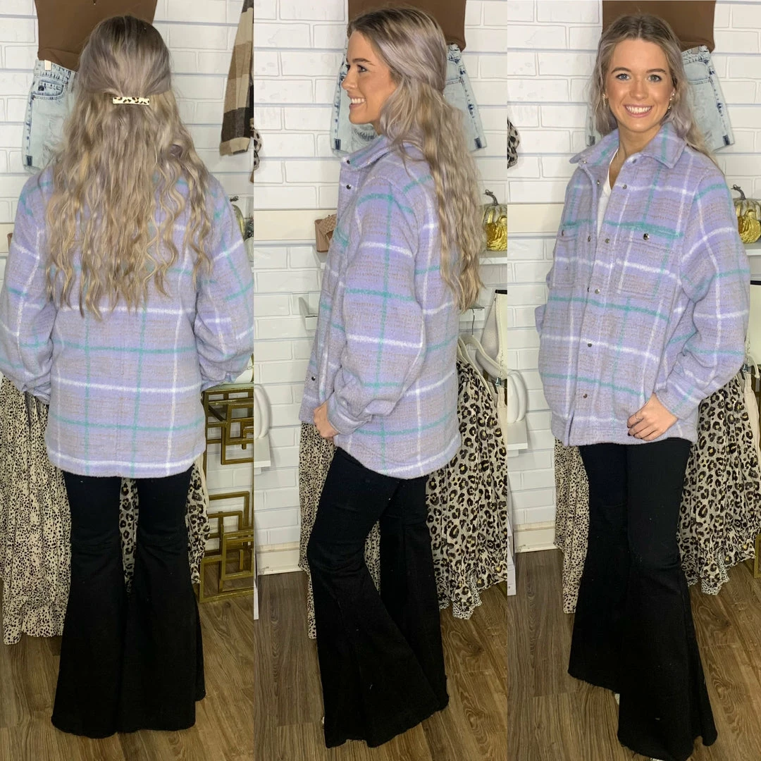 BUDDY LOVE CHANTALLE OVERSIZED SHACKET - LAVENDER 2 BUDDY LOVE CHANTALLE OVERSIZED SHACKET - LAVENDER