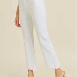 JUST BLACK DESTINY WHITE CROP FLARE DENIM WHAT'S NEW