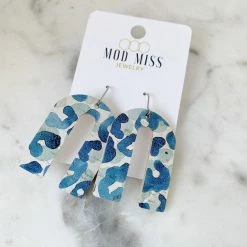 MOD MISS JEWELRY JEWELRY LEATHER CORK EARRINGS