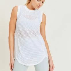 MONO B. BROOKE TRELLIS MESH TANK CLOTHING 12 MONO B. BROOKE TRELLIS MESH TANK CLOTHING