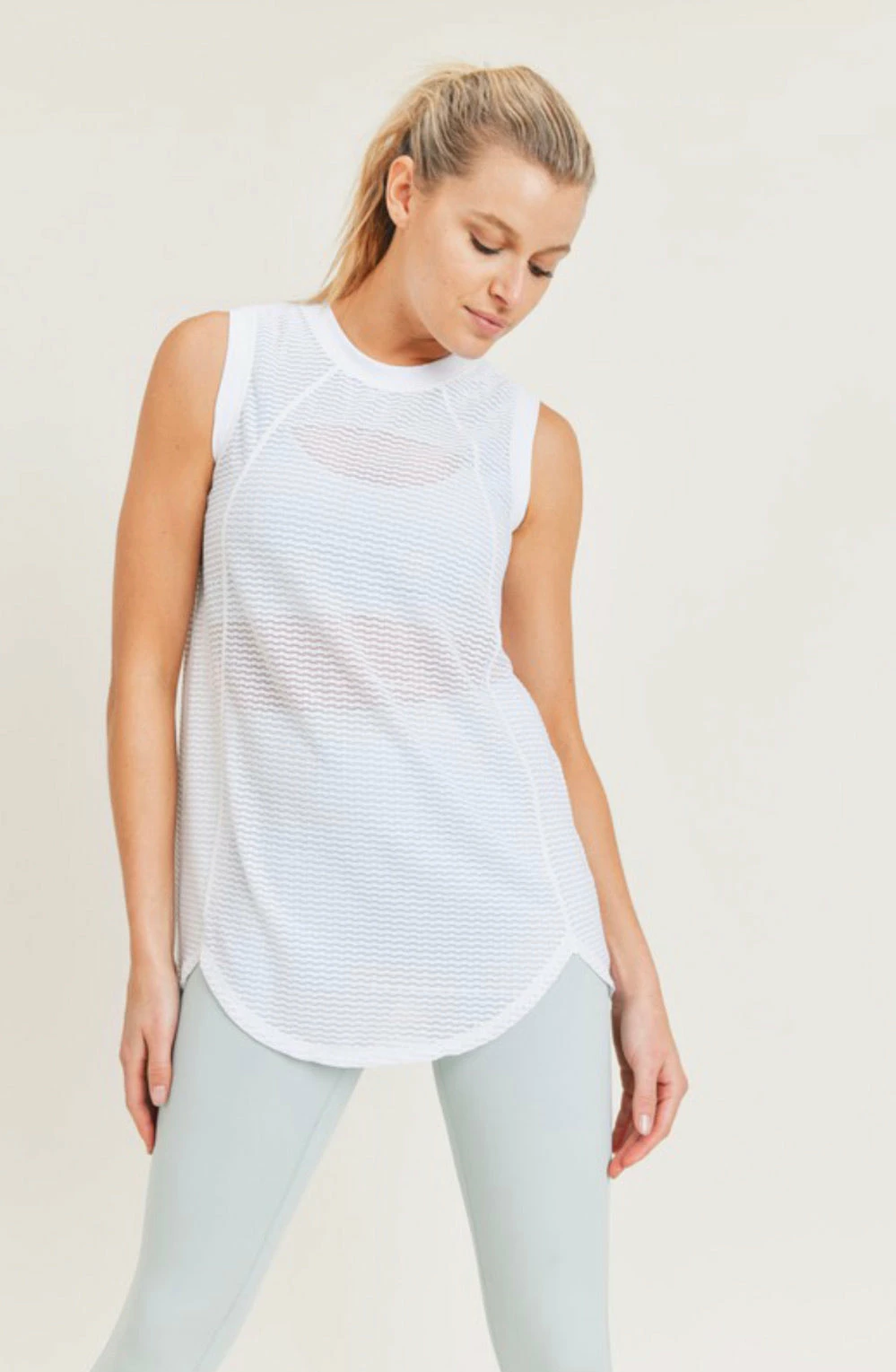 MONO B. BROOKE TRELLIS MESH TANK CLOTHING 4 MONO B. BROOKE TRELLIS MESH TANK CLOTHING