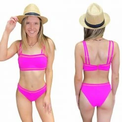 Beach Joy PINK MESH SWIM