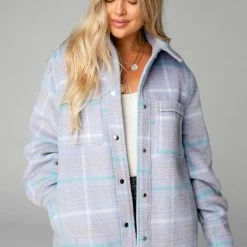 BUDDY LOVE CHANTALLE OVERSIZED SHACKET - LAVENDER 13 BUDDY LOVE CHANTALLE OVERSIZED SHACKET - LAVENDER