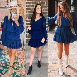 BUDDY LOVE ZOZO NAVY DRESS