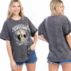 ZUTTER NASHVILLE MUSIC CITY BLACK GRAPHIC GRAPHICS