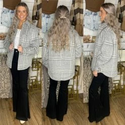 BUDDY LOVE CHANTALLE OVERSIZED SHACKET-GREY