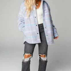 BUDDY LOVE CHANTALLE OVERSIZED SHACKET - LAVENDER 14 BUDDY LOVE CHANTALLE OVERSIZED SHACKET - LAVENDER
