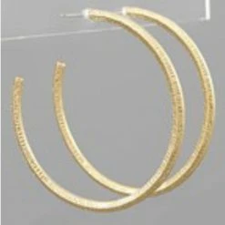 GOLDEN STELLA JEWELRY TEXTURED HOOPS
