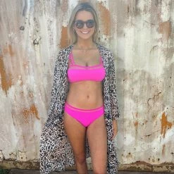 Beach Joy PINK MESH SWIM
