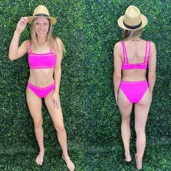 Beach Joy PINK MESH SWIM