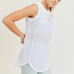 MONO B. BROOKE TRELLIS MESH TANK CLOTHING 15 MONO B. BROOKE TRELLIS MESH TANK CLOTHING