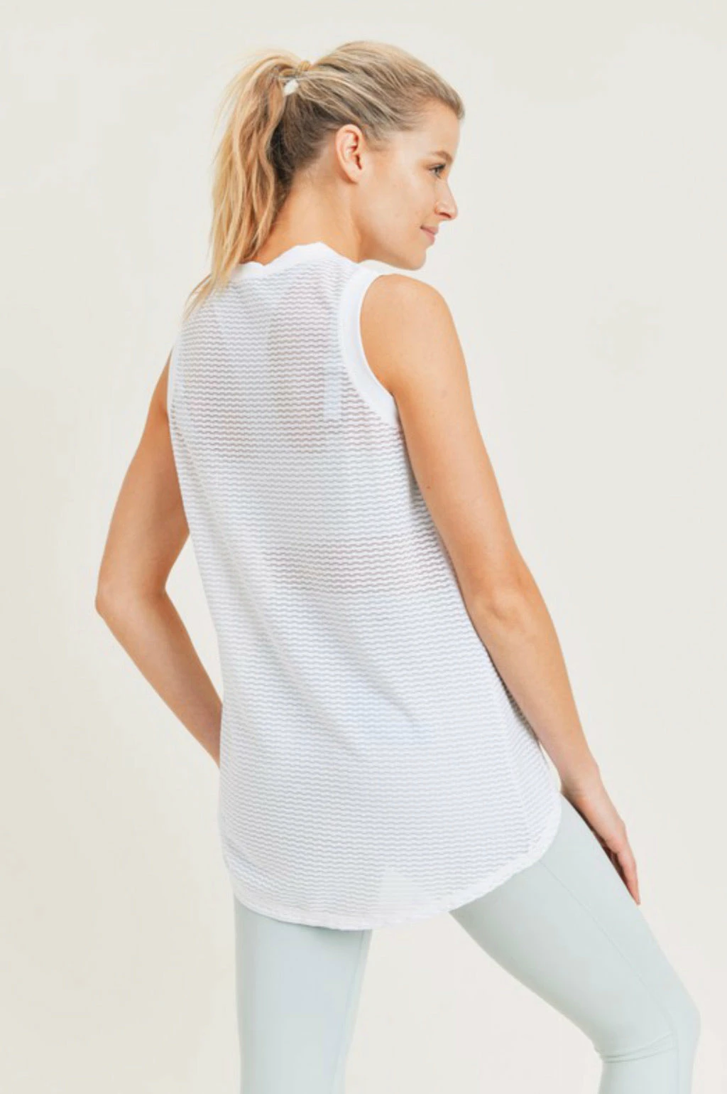 MONO B. BROOKE TRELLIS MESH TANK CLOTHING 8 MONO B. BROOKE TRELLIS MESH TANK CLOTHING