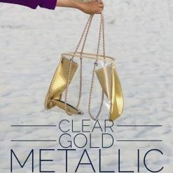 GEORDE BEACH TOTE CLEAR NEOPRENE BAGS